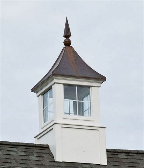 Rooftop cupolas  Angle two crossed one-by-fours along the roof slopes as a bevel gauge to determine the exact angle of the roof for the cupola base
